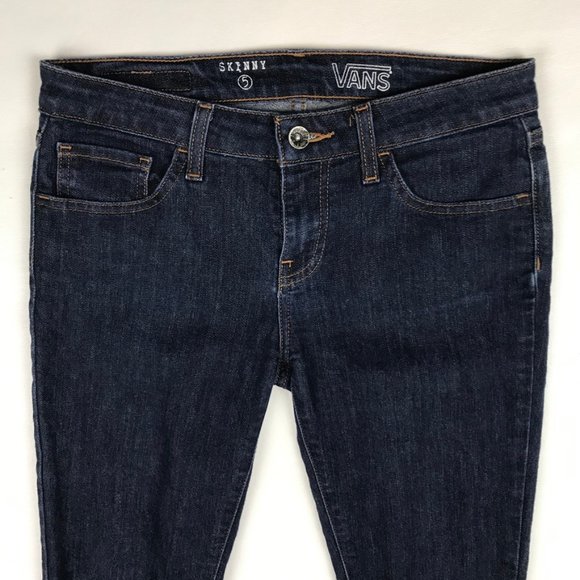 Vans Women's Skinny Jeans - Dark Blue - Picture 2 of 7